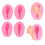Drumstick-Silikonform 4 Stück Rosa 5,8 x 2,8 x 8 cm 15