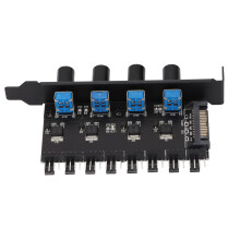 8-Kanal-PC-Lüfter-Hub mit 4-Regler Drehzahlregler, SATA-Stromversorgung