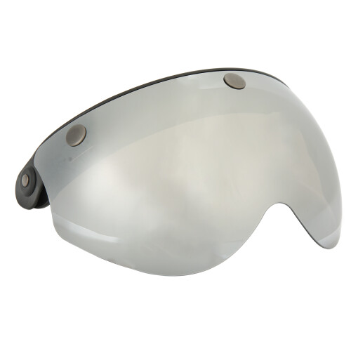 Helmet Visor Windproof Sandproof Retro Style Motorcycle Helmet Visor with Adjustable Buckle Silver 2