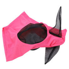 Horse Fly Mask Breathable Comfortable Soft Knitted Fabric Additional Fine Mesh Horse Face Mask Pink