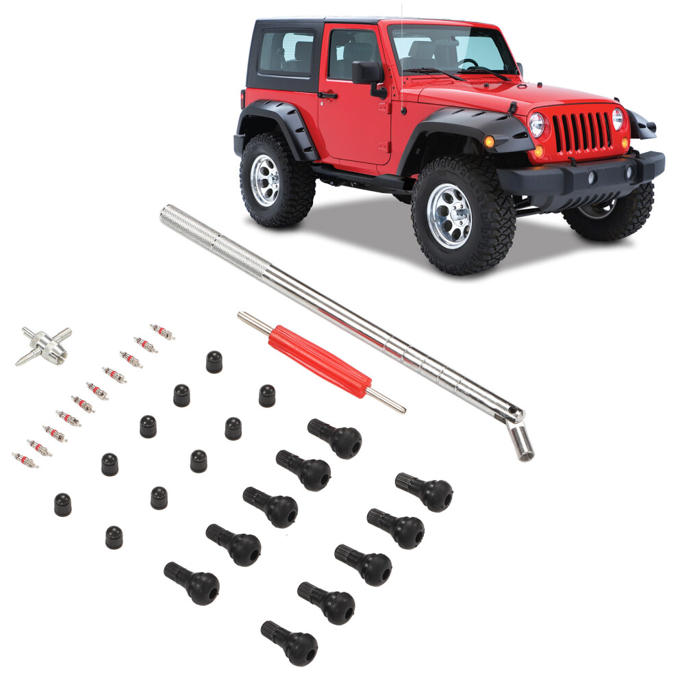 33 Pcs Tire Valve Stem Repair Tool Tire Valve Puller Installer Remover Kit for RV Car Bike Motorcycle