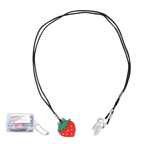 Adorable cordón para audífono con forma de fresa para BTE 1