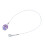 Cordón morado para audífono BTE con clip 1