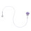 Cordón morado para audífono BTE con clip 4