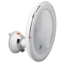 Espejo 10x con ventosa, 20 x 17.5 x 7 cm, LED de 3 colores