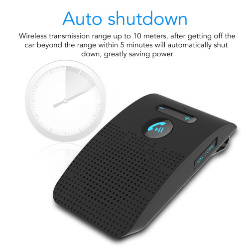 Altavoz manos libres Bluetooth para coche con visera 550mAh 10h 2