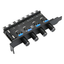 Hub de ventiladores para PC 8-canales 72W 4-perillas Soporte PCI