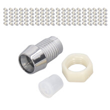 100 juegos de soportes para LED de 5 mm con clips de montaje en panel plateados