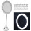 Espejo LED 10x, 3 x AAA, 38x17x8.2cm, Blanco 6