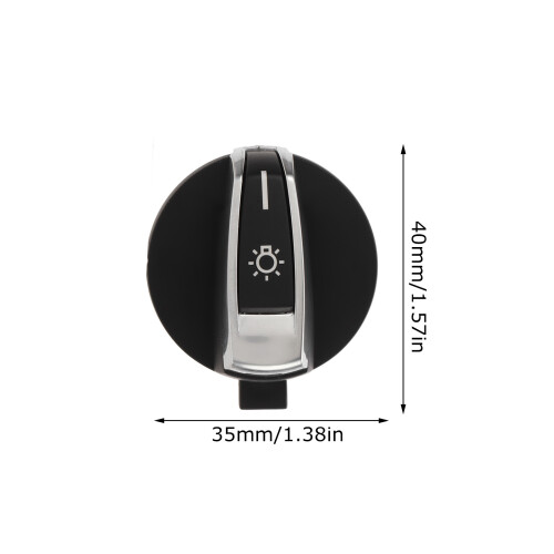 Perilla del interruptor de faros F10/F07/E63/F12 negro mate 2