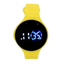 8009 Reloj digital para niños 240mAh Amarillo a prueba de agua