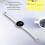 Reloj redondo de silicona blanco 8009 240mAh impermeable 8