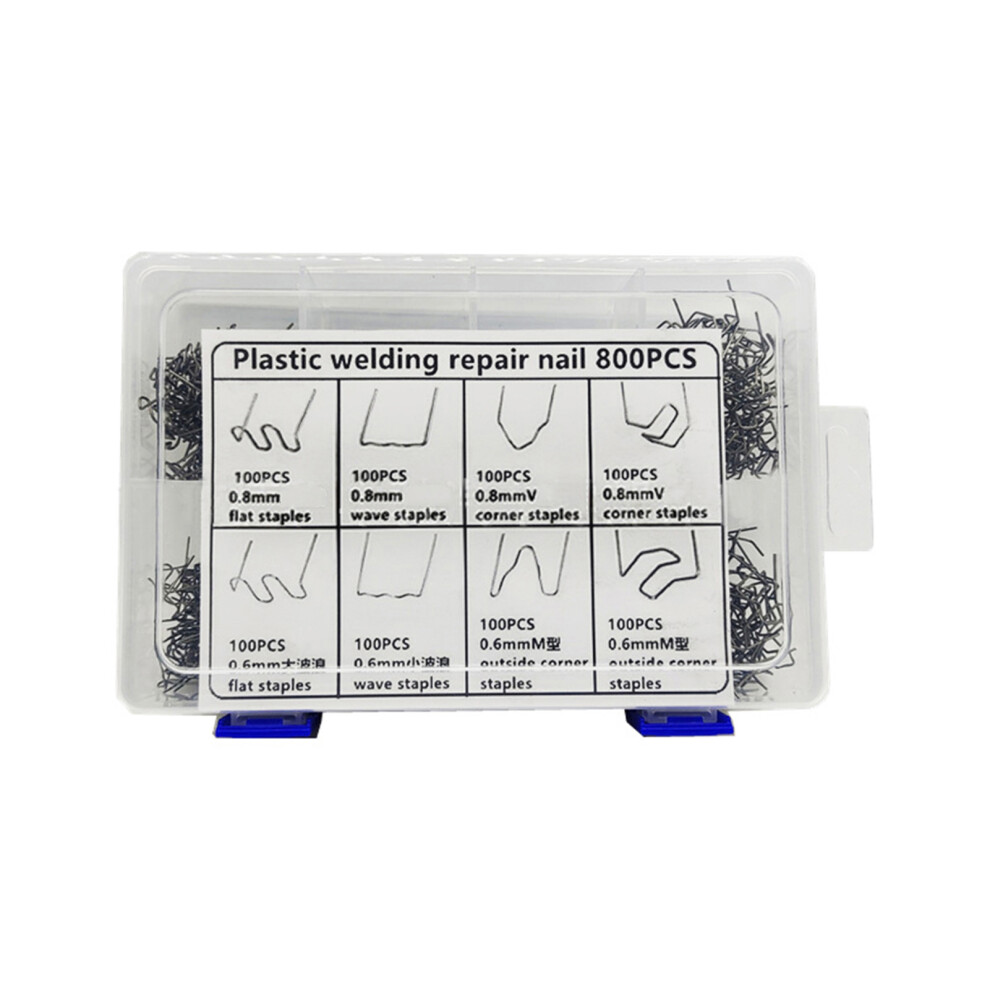 800Pcs Auto Plastic Repair Hot Staples With Storage Box For Car Bumper Plastic Welding Repairing Kit 5021321397926
