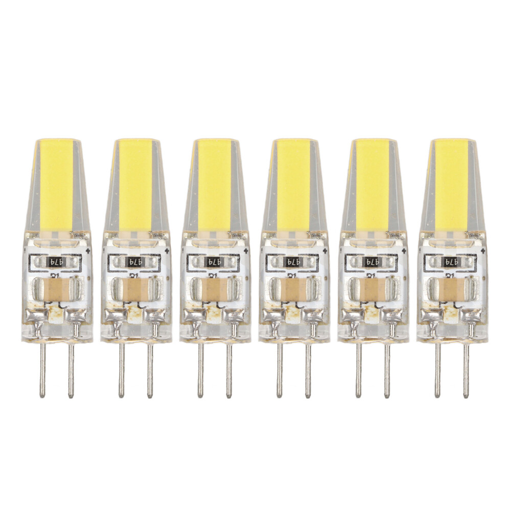 6 Pcs 6W 500LM G4 Bulb LED COB Silica Gel Energy Saving Lamp Bulb for Ceiling Lamp Wall Lamp Table Lamp 220V cool white