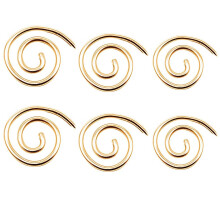 Aguja espiral para cables de acero inoxidable 4 cm Plateado/Dorado
