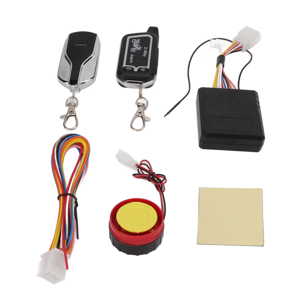 Motorcycle Two Way Alarm System Vibration Sound Alert Lcd Remote Control Anti Theft Robbery Energy Saving 7661321399612
