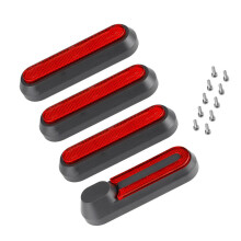 4x M365 PRO2 1S Tiras para bujes de rueda Blanco+Rojo