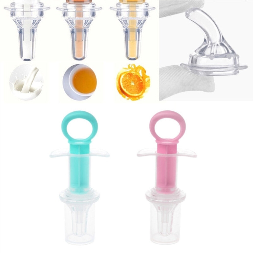 Baby Oral Feeding Syringe Silicone Oral Liquid Feeder Dispenser with Pacifier Head for Infants Newborns
