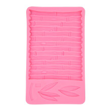 Molde de silicona con patrón de bambú rosa, 6.6oz/186g