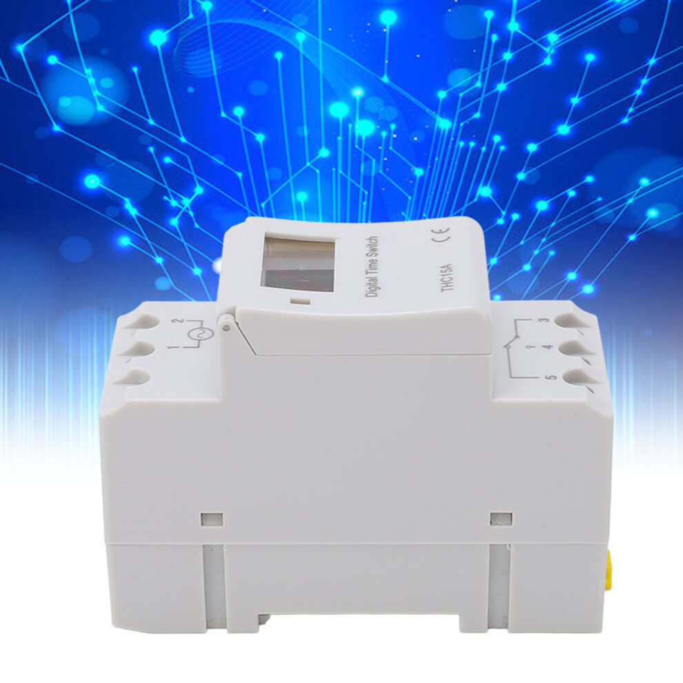 Digital Timer Switch Lcd Programmable Weekly Rail Time Relay Ac220â240V 16A Thc15a 4911321401697