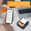 Portable BT Label Maker Wireless 80mm Thermal Receipt Printer BT Connection Use with APP Compatible with IOS Android Smartphone Adjustable 12