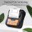 Portable BT Label Maker Wireless 80mm Thermal Receipt Printer BT Connection Use with APP Compatible with IOS Android Smartphone Adjustable 16