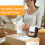 Portable BT Label Maker Wireless 80mm Thermal Receipt Printer BT Connection Use with APP Compatible with IOS Android Smartphone Adjustable 7
