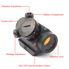 T1A 20mm Red Dot Sight 4 MOA Red Dot Sight Aiming Scope Sight for Shooting