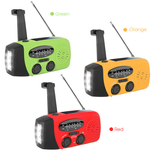 Notfall-Sonnenradio 1200mAh 128x60x45mm Rot/Grün 1