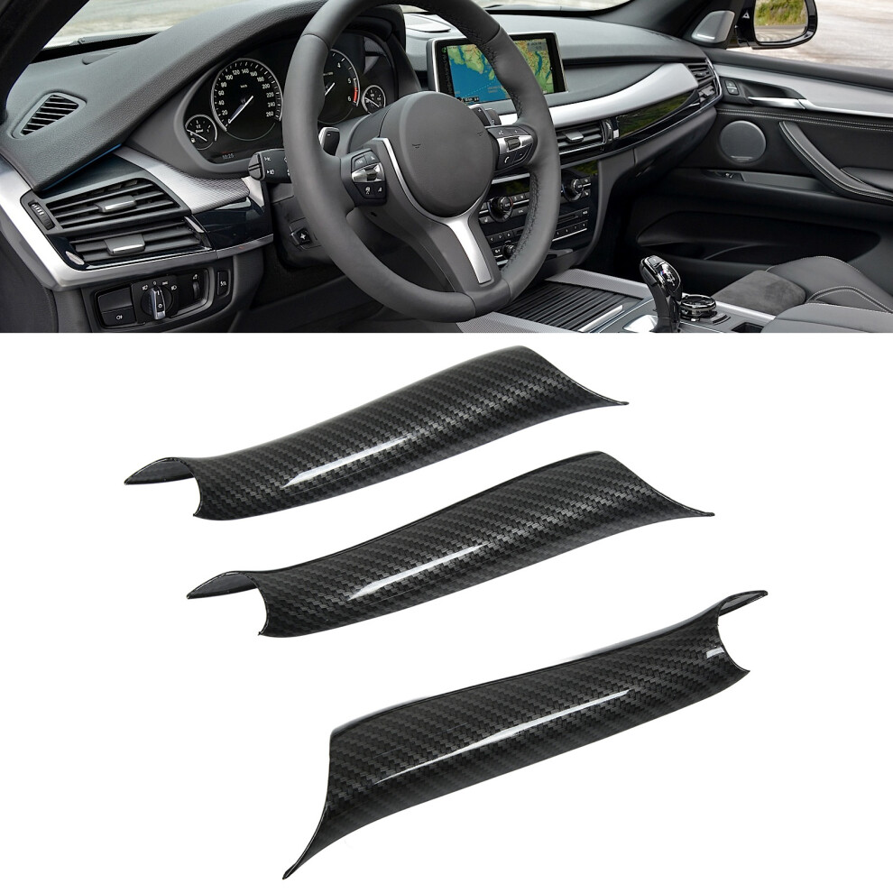 3 Pieces Car Interior Door Handle Cover Trim Carbon Fiber Style For X5 X6 F15 F16 2014Â2018 9471321405880