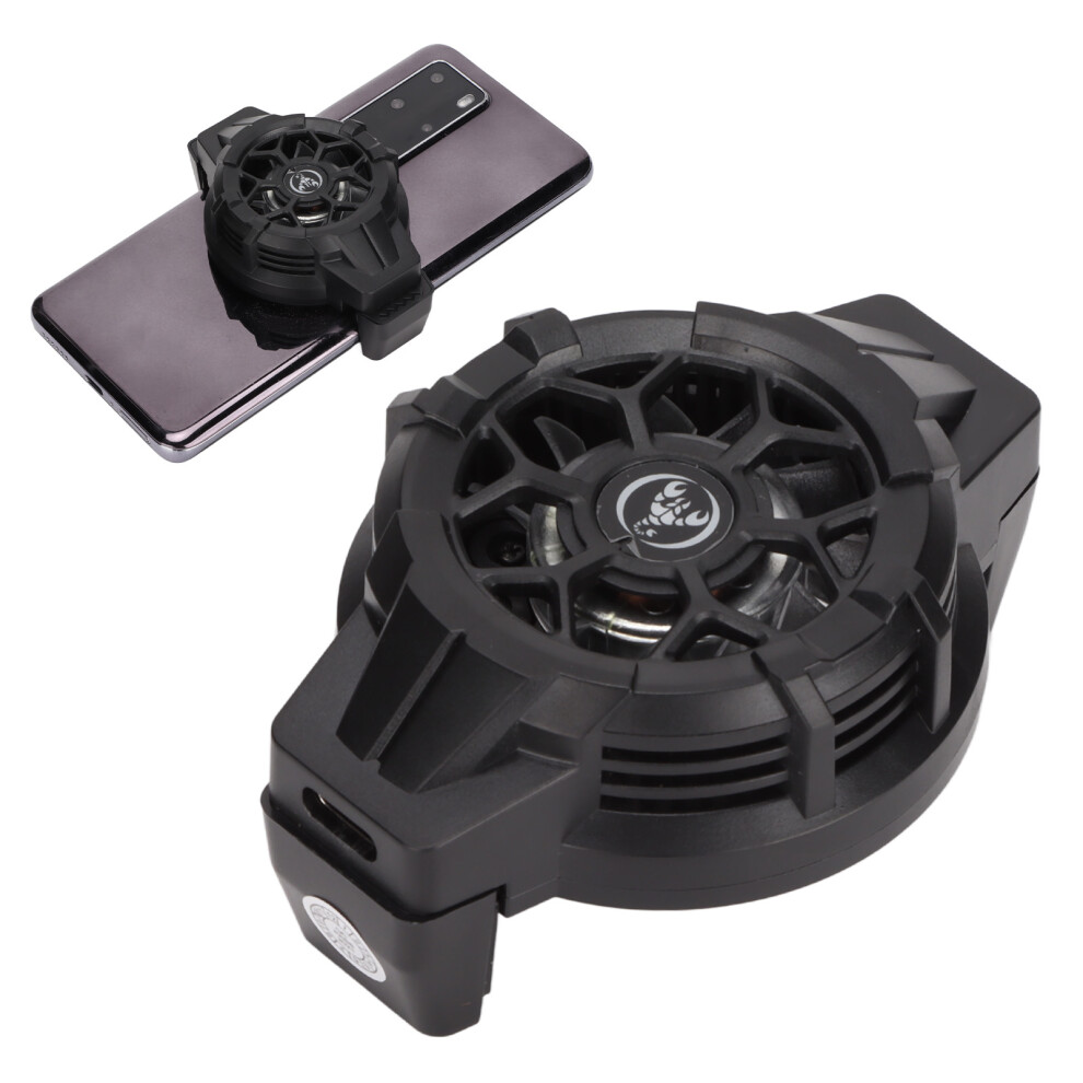 Hxsj Mobile Phone Cold Clip Radiator Phone Semiconductor Cooler Portable Handheld Cooling Fan Black