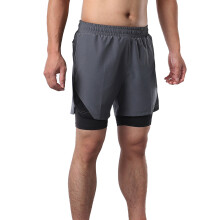 Shorts de running 2-en-1 para hombre 217-270 g EU S-XXL negro