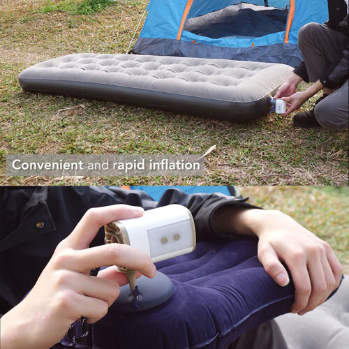 3600 mAh USB Mini-Luftpumpe 51x51x73mm, 4 Düsen 1