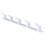 Perchero de pared de aluminio blanco 5 ganchos 44.6x3.2 cm 6