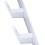 Perchero de pared de aluminio blanco 5 ganchos 44.6x3.2 cm 9