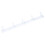 Perchero de pared de aluminio blanco 5 ganchos 44.6x3.2 cm 16