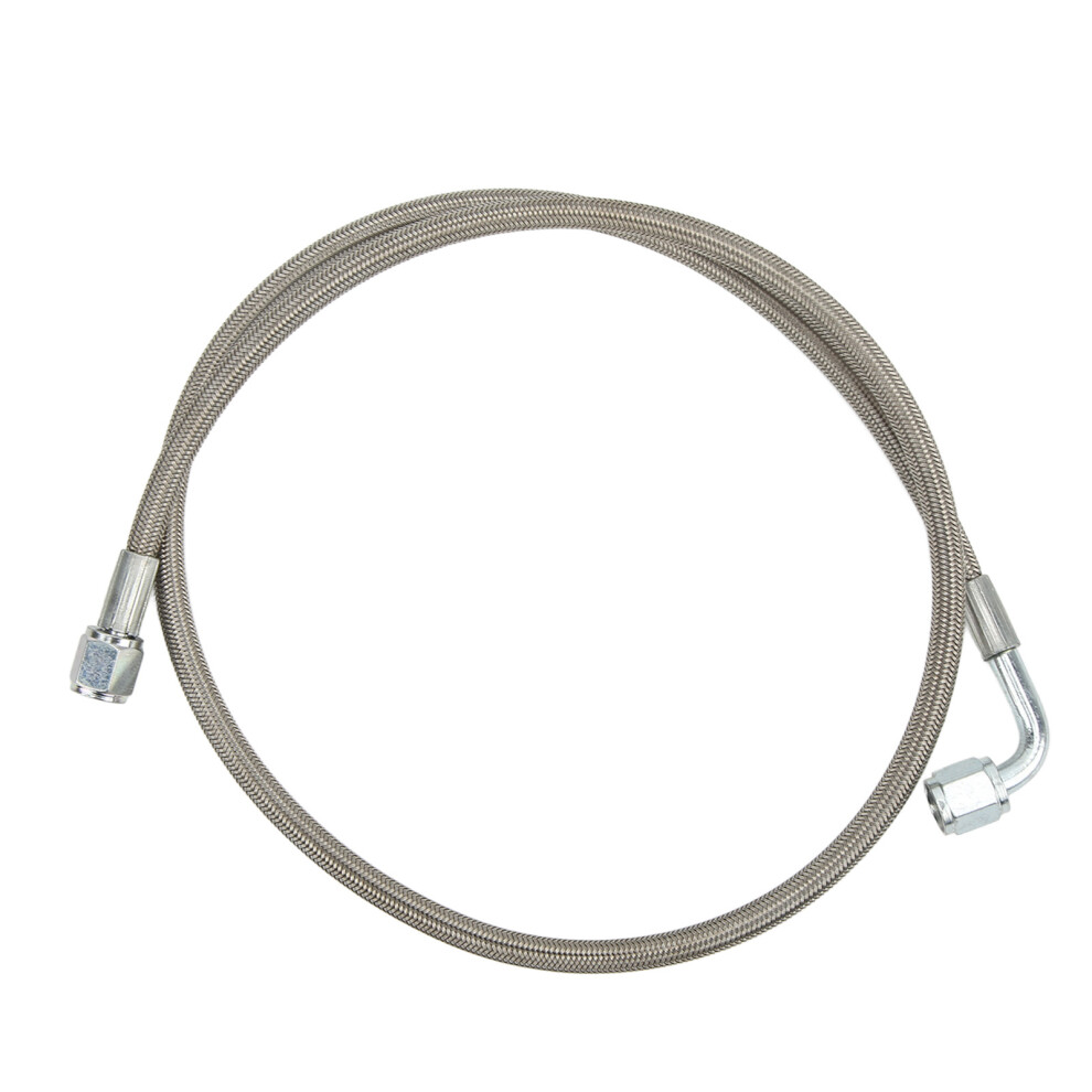 Turbo Oil Feed Line 4An 90 Degree Stainless Steel Braided Oil Feed Tube Pipe Hose 12 Inches 8771321408005