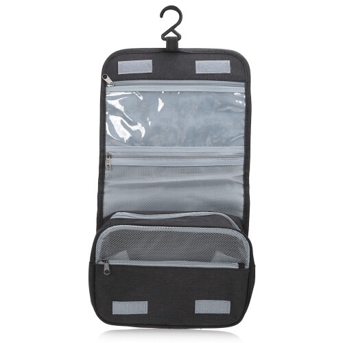 Hanging Toiletry Bag Large Capacity Grid Interlayer Classification Storage Waterproof Cosmetic Bag with Hanging Hook 1