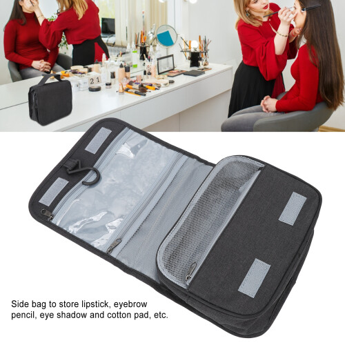 Hanging Toiletry Bag Large Capacity Grid Interlayer Classification Storage Waterproof Cosmetic Bag with Hanging Hook 2
