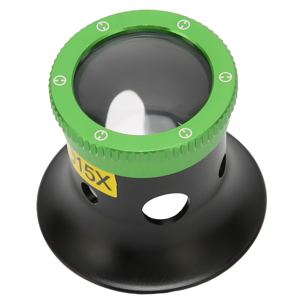 15X Sapphire Eye Loupe Watchmaker Jeweler Inspection Magnifier Portable for Gems Coins Stamps Rocks