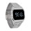 Reloj LED 8086 Plateado, 210 mAh, correa de 1,6 cm, 3,5 cm 5