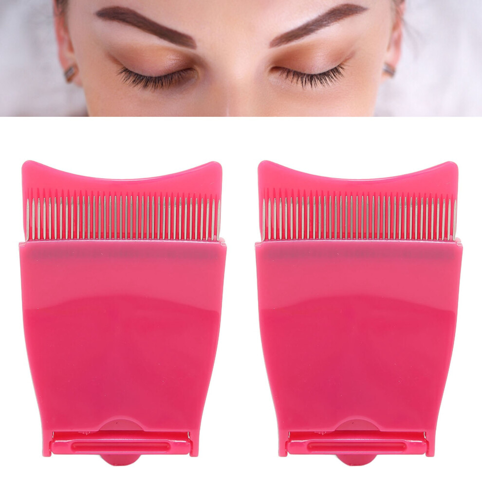 2 Pcs Portable Folding Eye Lash Comb Eyelash Separator Eyelash Grooming Tool for Travel