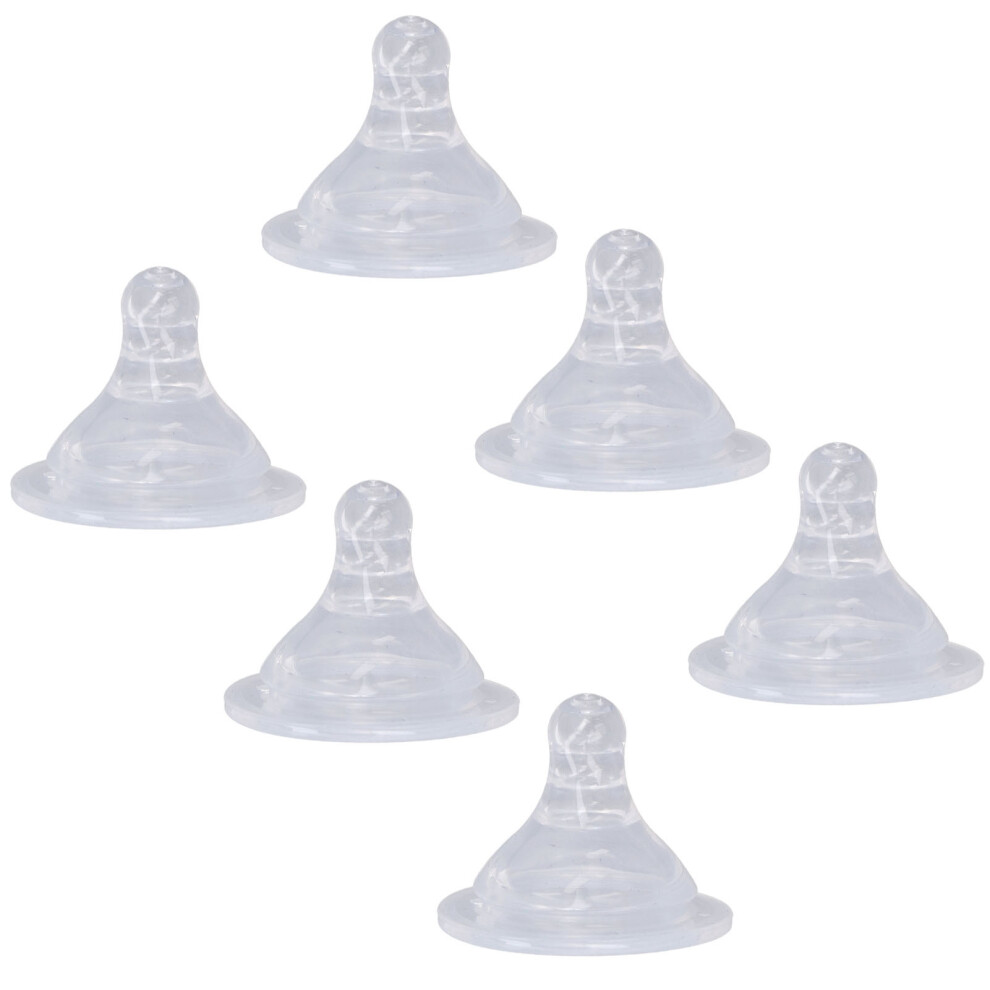 10pcs Infant Silicone Nipples Baby Bottle Replacement Feeding Nipples for 0 to 6 Months Old Baby