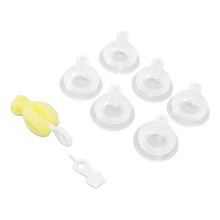 6 piezas de chupete para bebé de silicona de boca ancha 5 x 4,5 cm