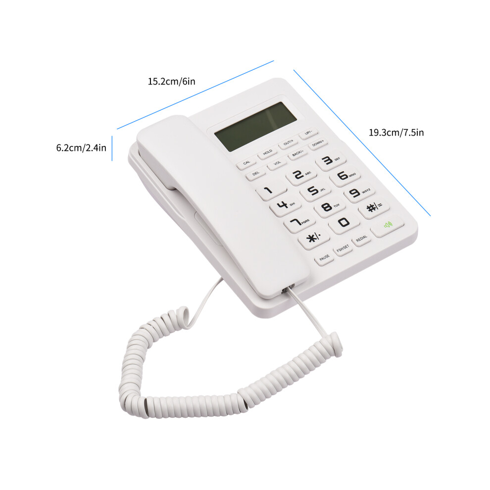 Desktop Corded Landline Phone Fixed Telephone Big Button For Elderly Seniors Phone With Lcd Display Mute/ Pause/ Hold/ Flash/ Redial/ Hands 8711321409589