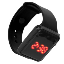 Reloj deportivo LED cuadrado negro AG3 2x35mAh 2.2cm