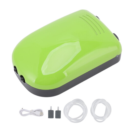 Bomba de oxígeno para acuario recargable 2 salidas 2000 mAh 1