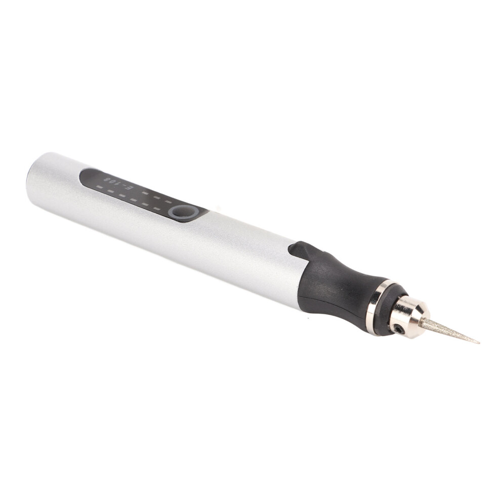Electric Engraving Pen Usb Charging Wireless Diy Indicator Lights Automatic Power Failure Protection Mini Grinding Pen Silver 3311321413330