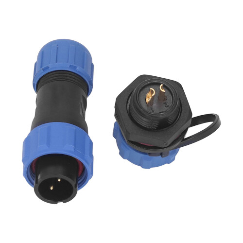 SP13 Conector aeronáutico de 2 pines IP68 ABS enchufe y receptáculo 1