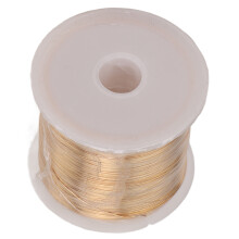 Alambre de cobre de 0,3 mm, 100 m, color oro, para joyería artesanal